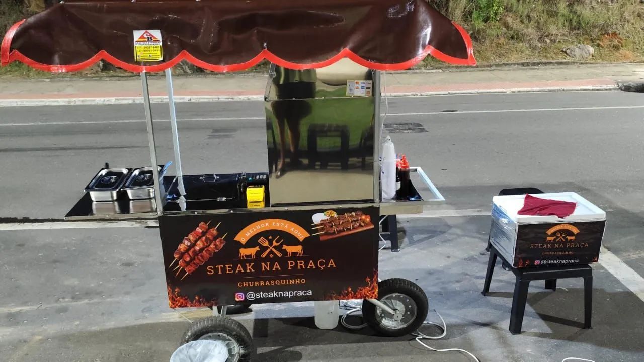 Carrinho de Churrasquinho montado  - Foto 2