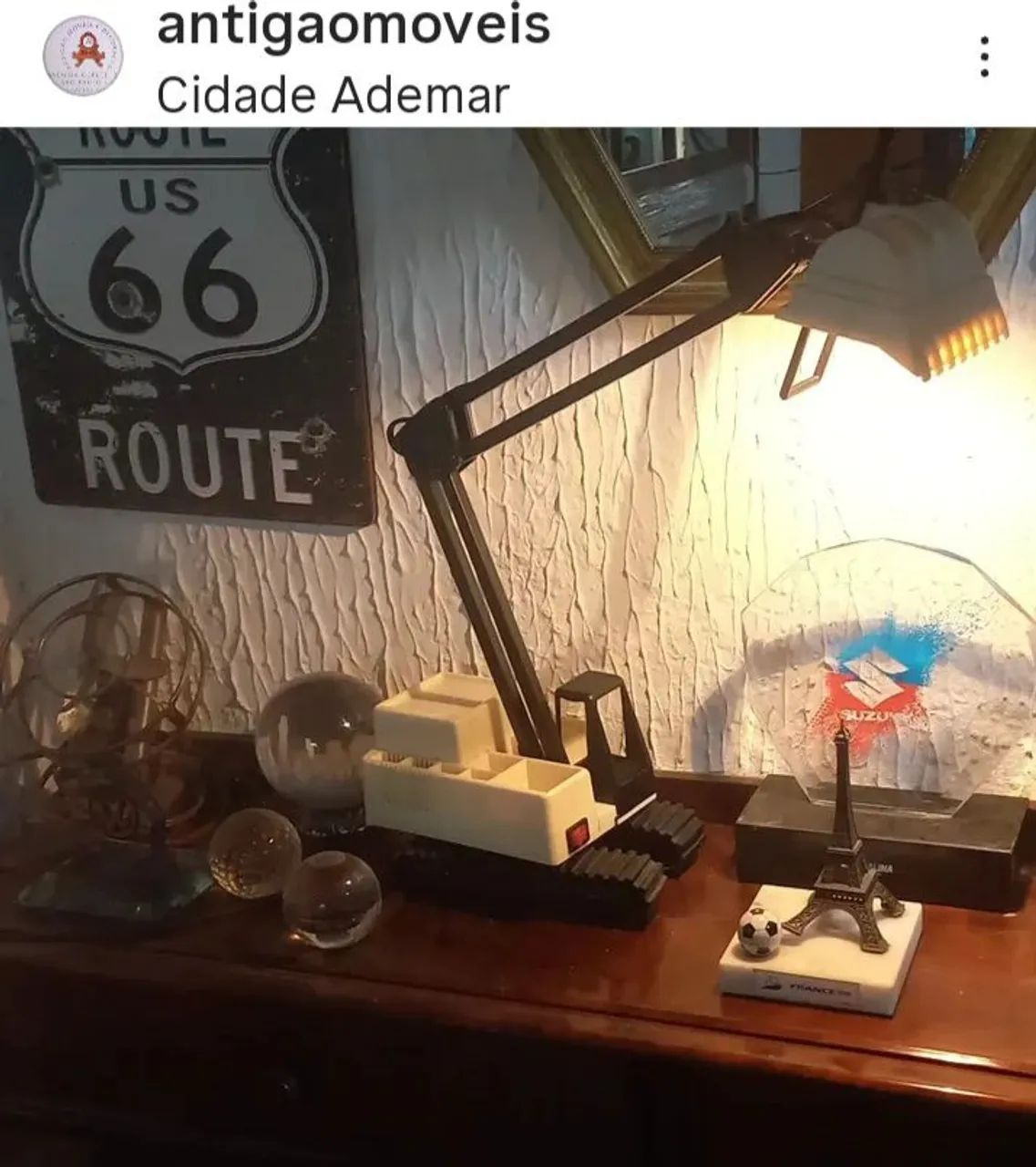Luminária de mesa Retroescavadeira 