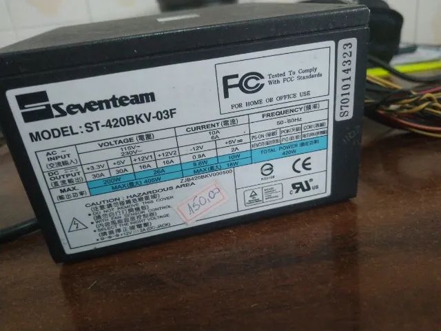 Fonte Pc Seventeam 420W - Funcionando!