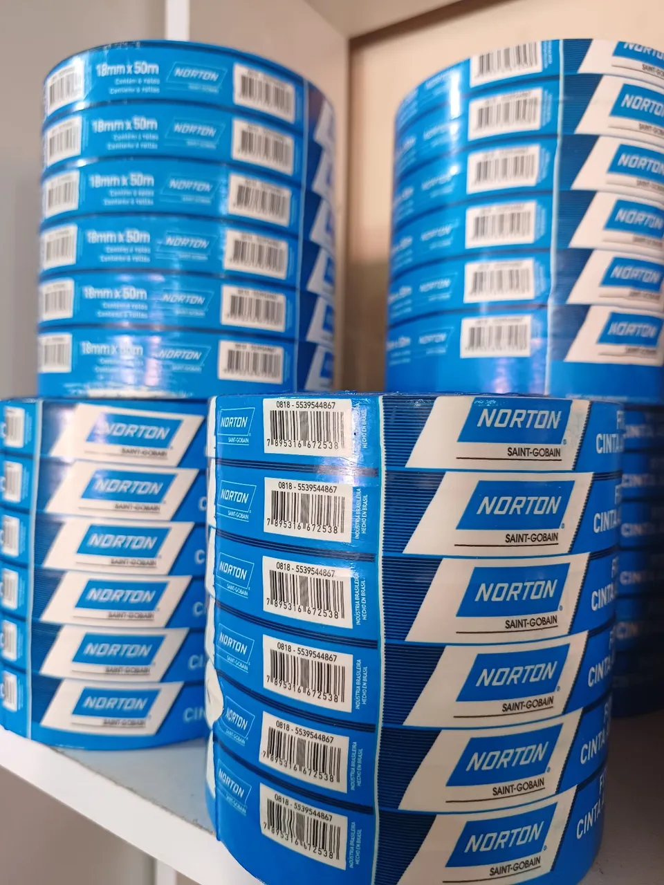 Fita Adesiva Norton para Pintura - 18mm x 50m, 48mm x 50m.