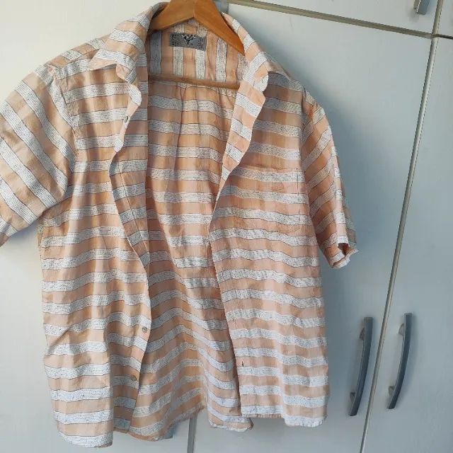 camisa de linho tamanho G - Foto 3