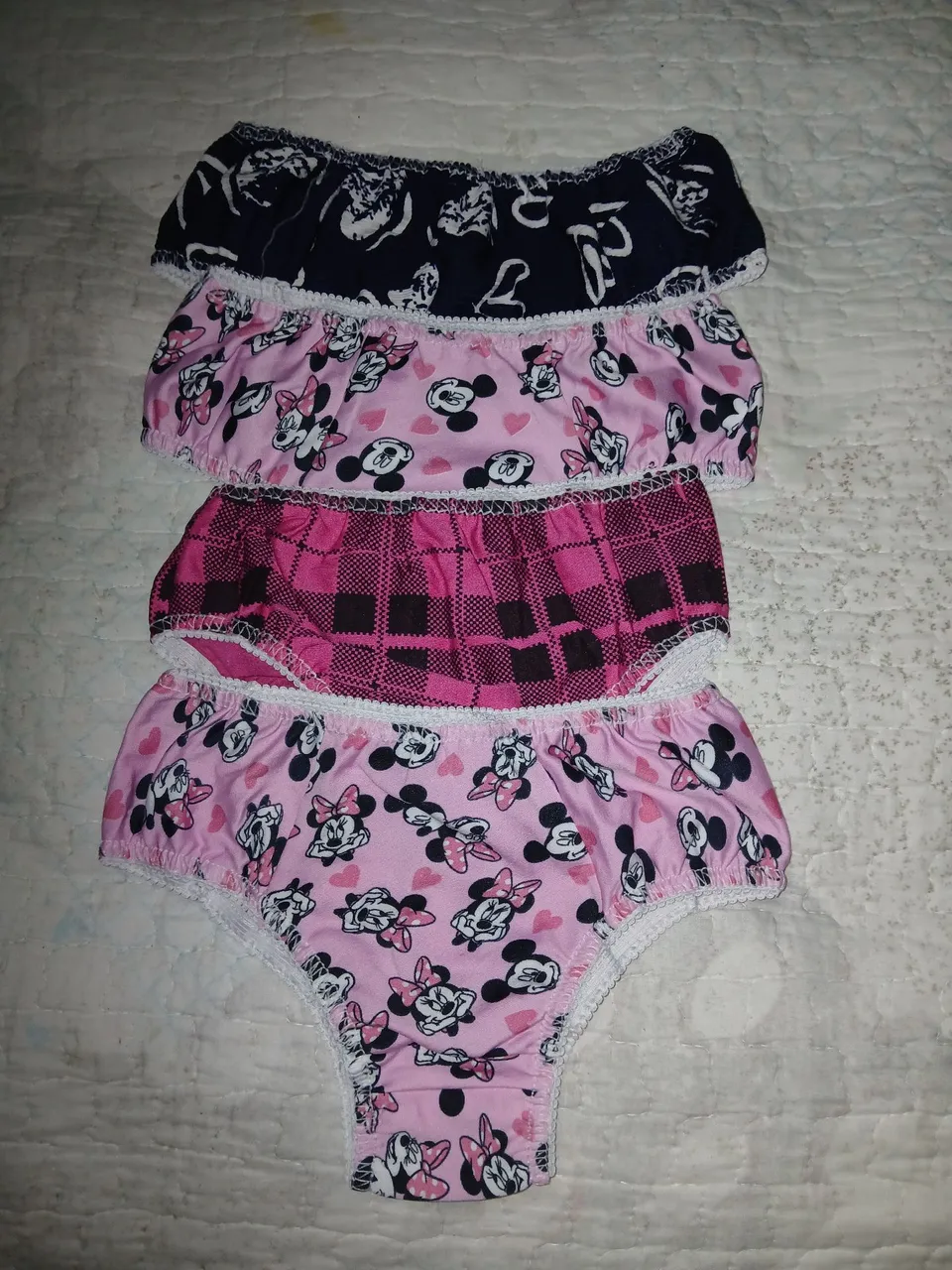 Kit de calcinhas infantis da Minnie