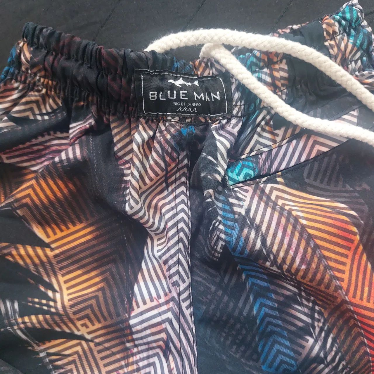 Short de Praia Masculino Blue Man - Tamanho 10 anos - Foto 3