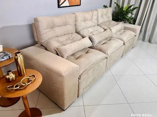 SOfa retrátil e reclinável Toronto 2,75 extra macio 