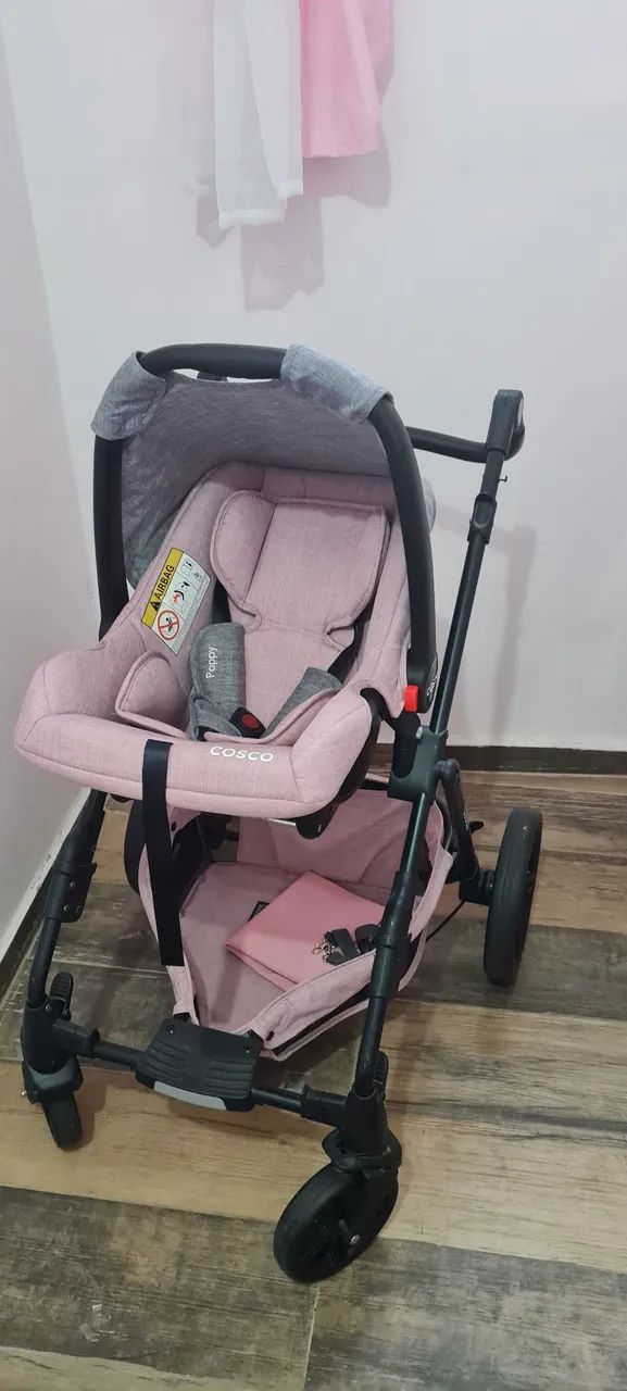 Carrinho de bebê + bebê conforto seminovo - Foto 5