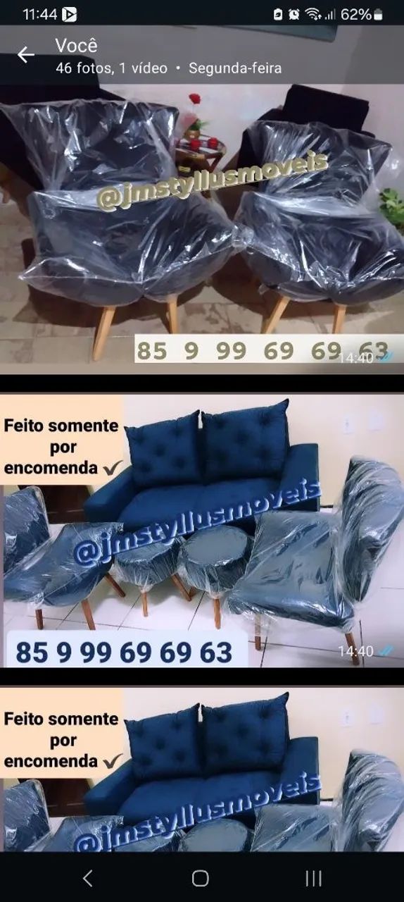 Poltronas Azuis Elegantes e Confortáveis - Jmstylusmoveis - Foto 5
