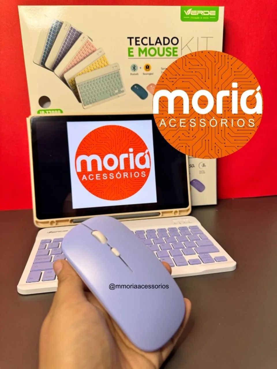 Kit Teclado e Mouse Bluetooth Sem Fio Tablet, Celular e IPad - Foto 3
