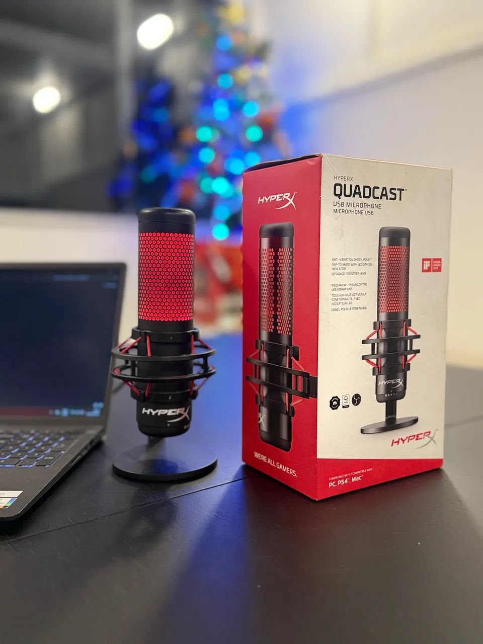 Microfone Gamer HyperX QuadCast PodCast64617878245635121