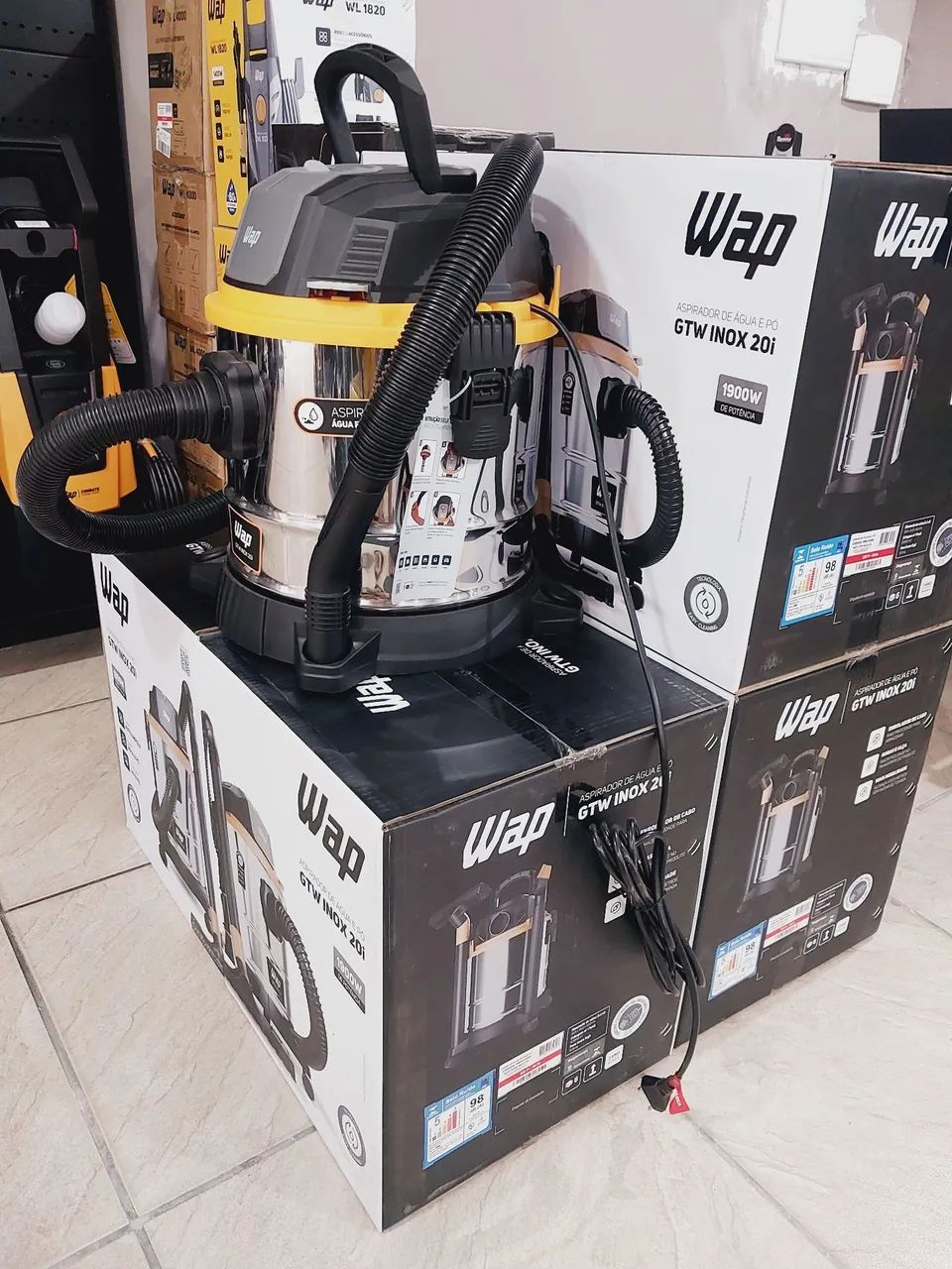 Aspirador de Água e Pó GTW INOX 20i - 1900W Wap Promoção - Foto 3