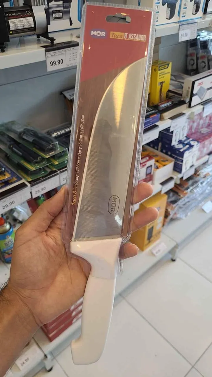 Faca Assador 8? MOR Polipropileno e Aço Inox - Loja Mega Tudo