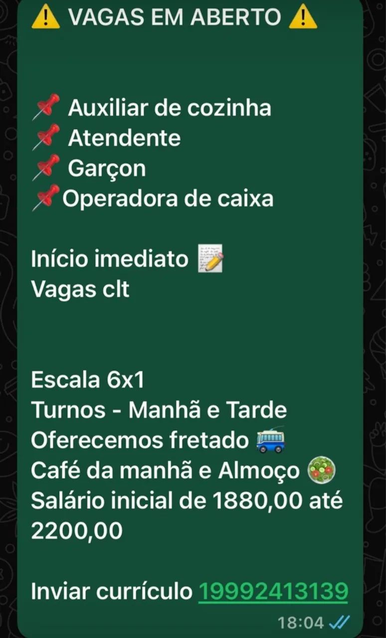 Emprego urgentemente 