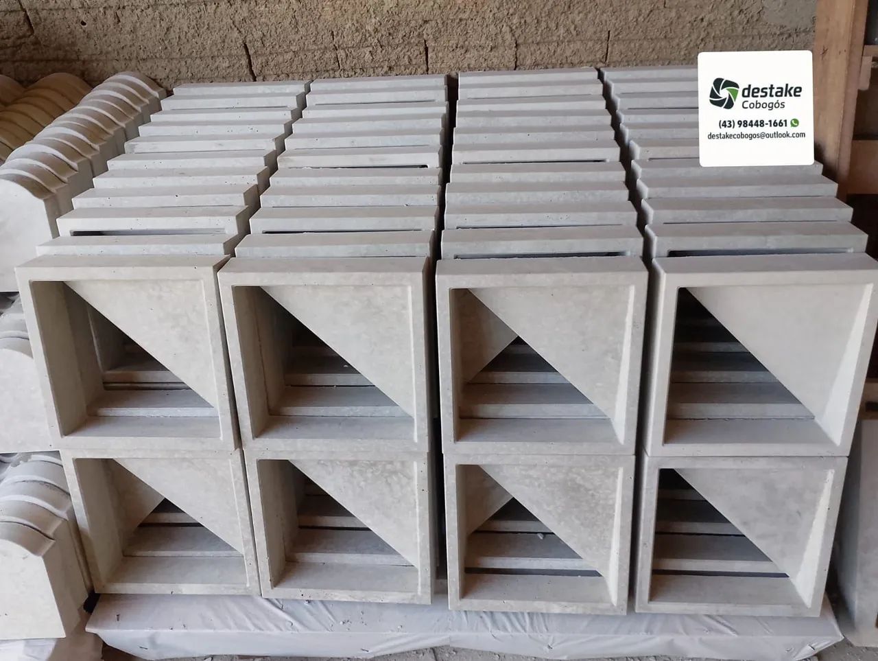 Cobogó Elemento Vazado Triângulo 30cmx30cm  - Foto 3