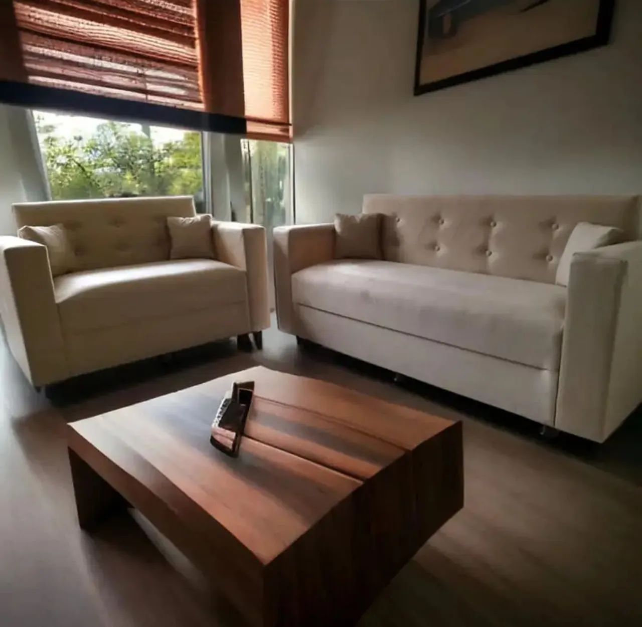 CONJUNTO DE SOFÁS  3 e 2 lugares, BRINDE 4 ALMOFADAS! - Foto 3