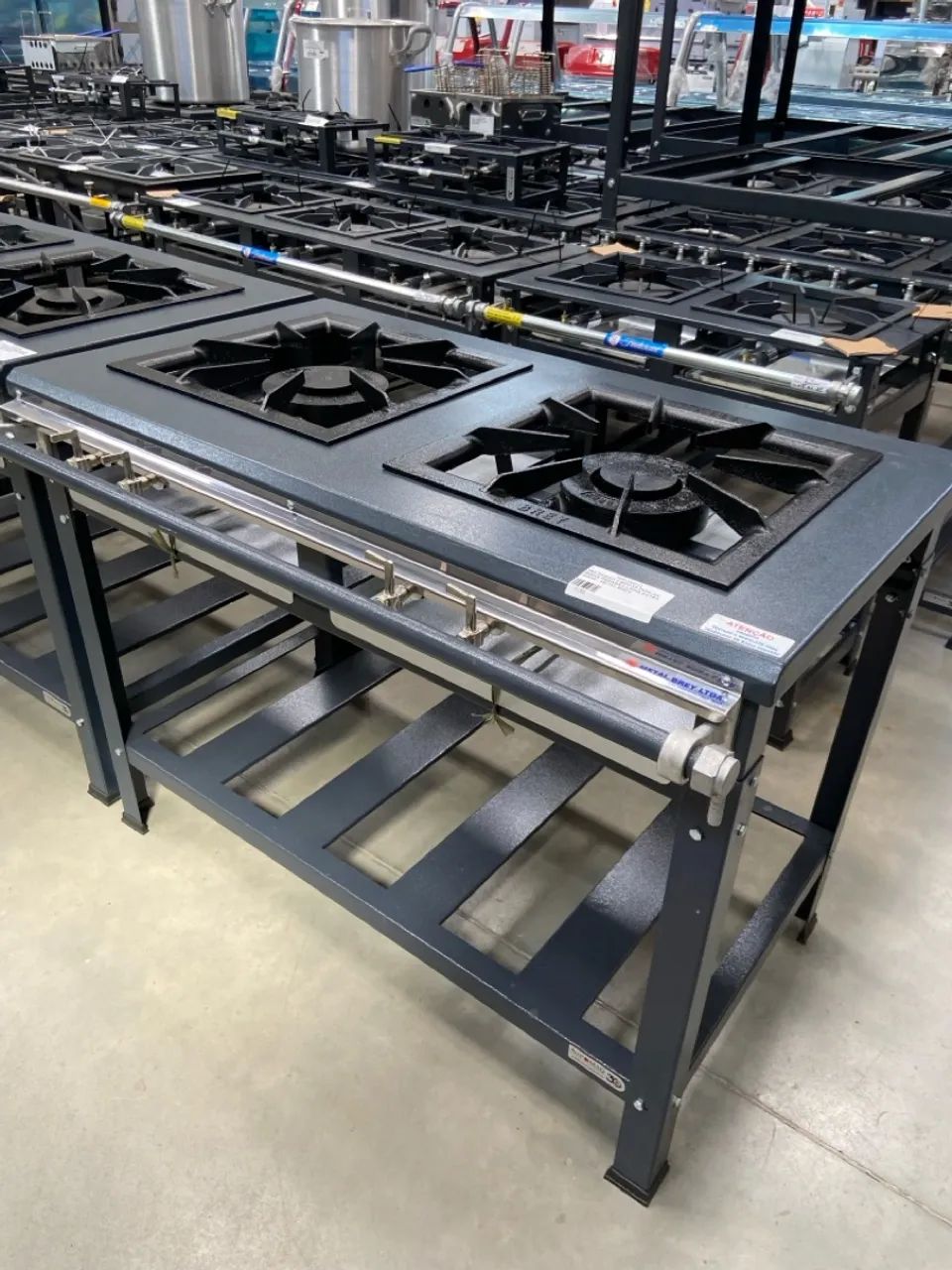 302 FOGÃO 2 BOCAS DUPLAS BAIXA PRESSÃO LINHA EXTRA 40x40 - METAL BREY   - Foto 4