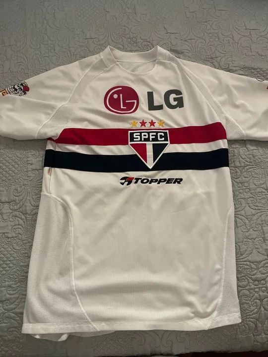 Camisa do São Paulo retrô 2005 LG Topper Roupas Santo