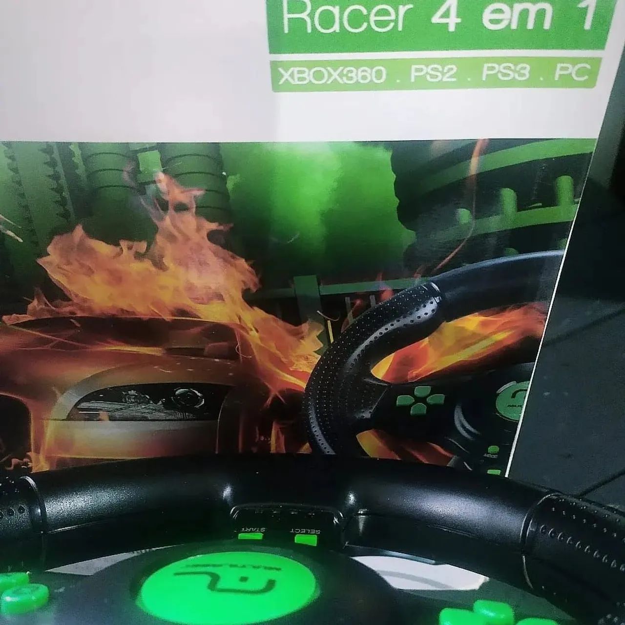 VOLANTE GAMER COM PEDAL RACER para Xbox 360, PS2, PS3 e Computador - Foto 4