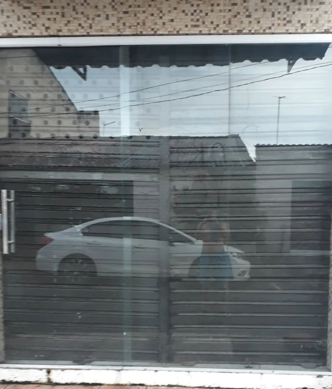 Porta de vidro com duas folhas 