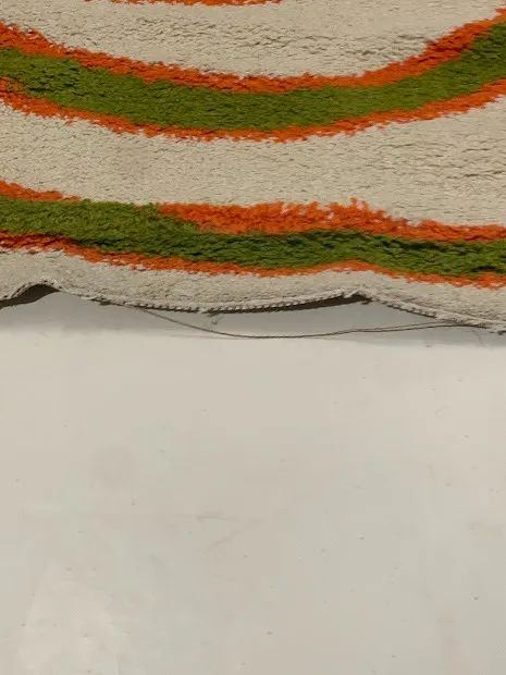 Tapete Turco Kartal Espiral Bege, Laranja e Verde - 2m x 1,4m - Foto 4