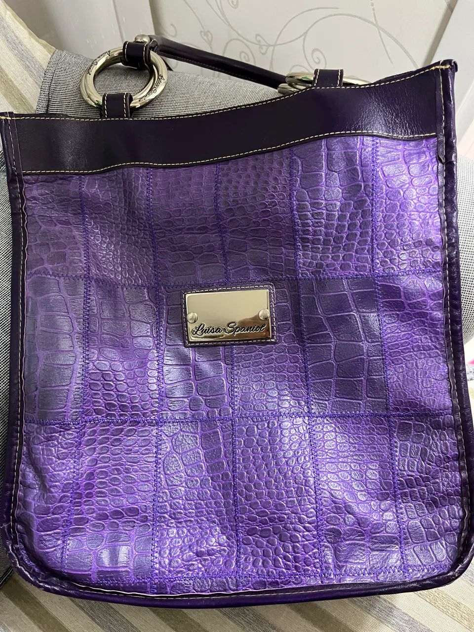 Bolsa de mão Luísa Spagnol roxa 