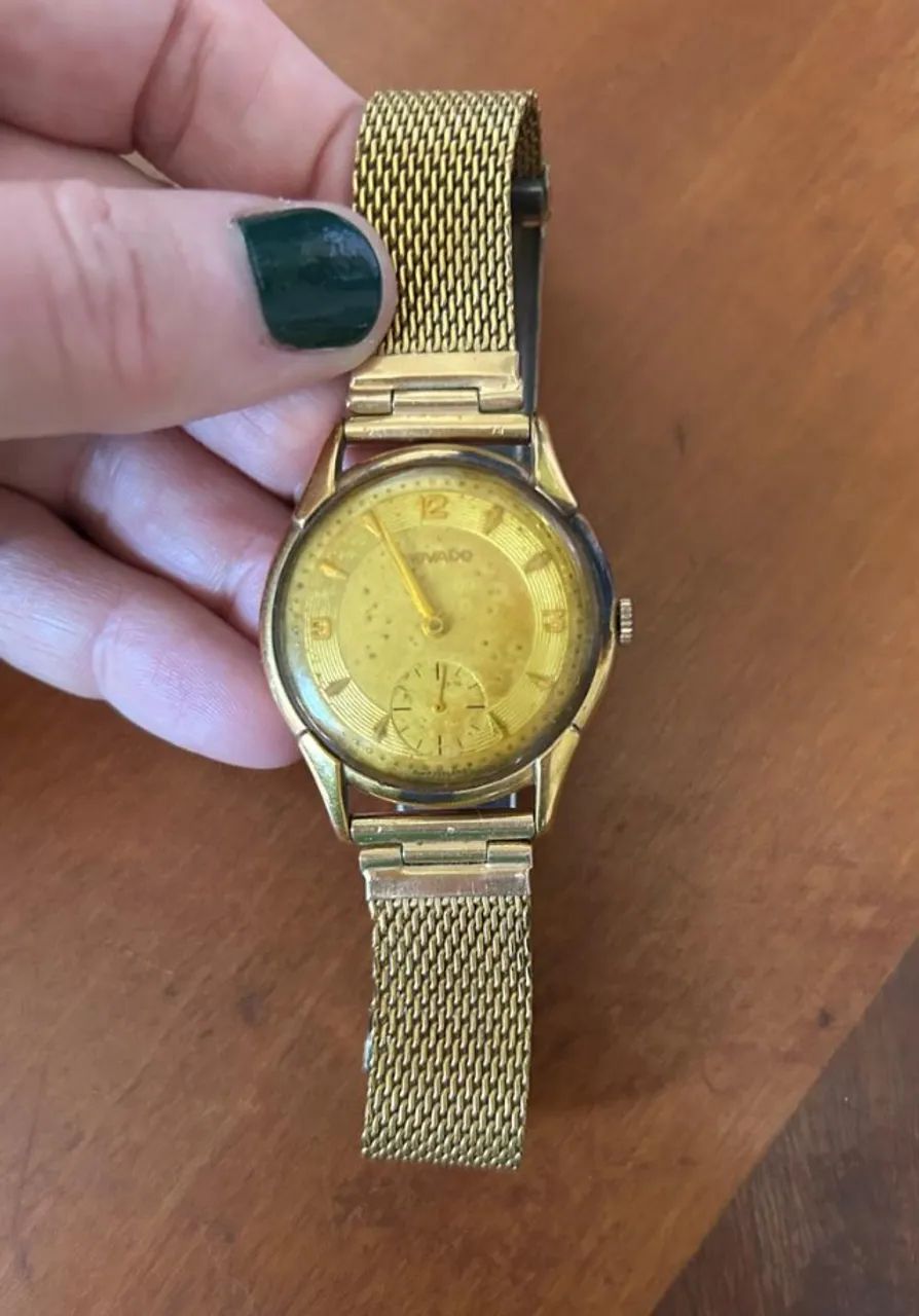 Relógio Movado Dourado Anos 1950 funcionando - Foto 5