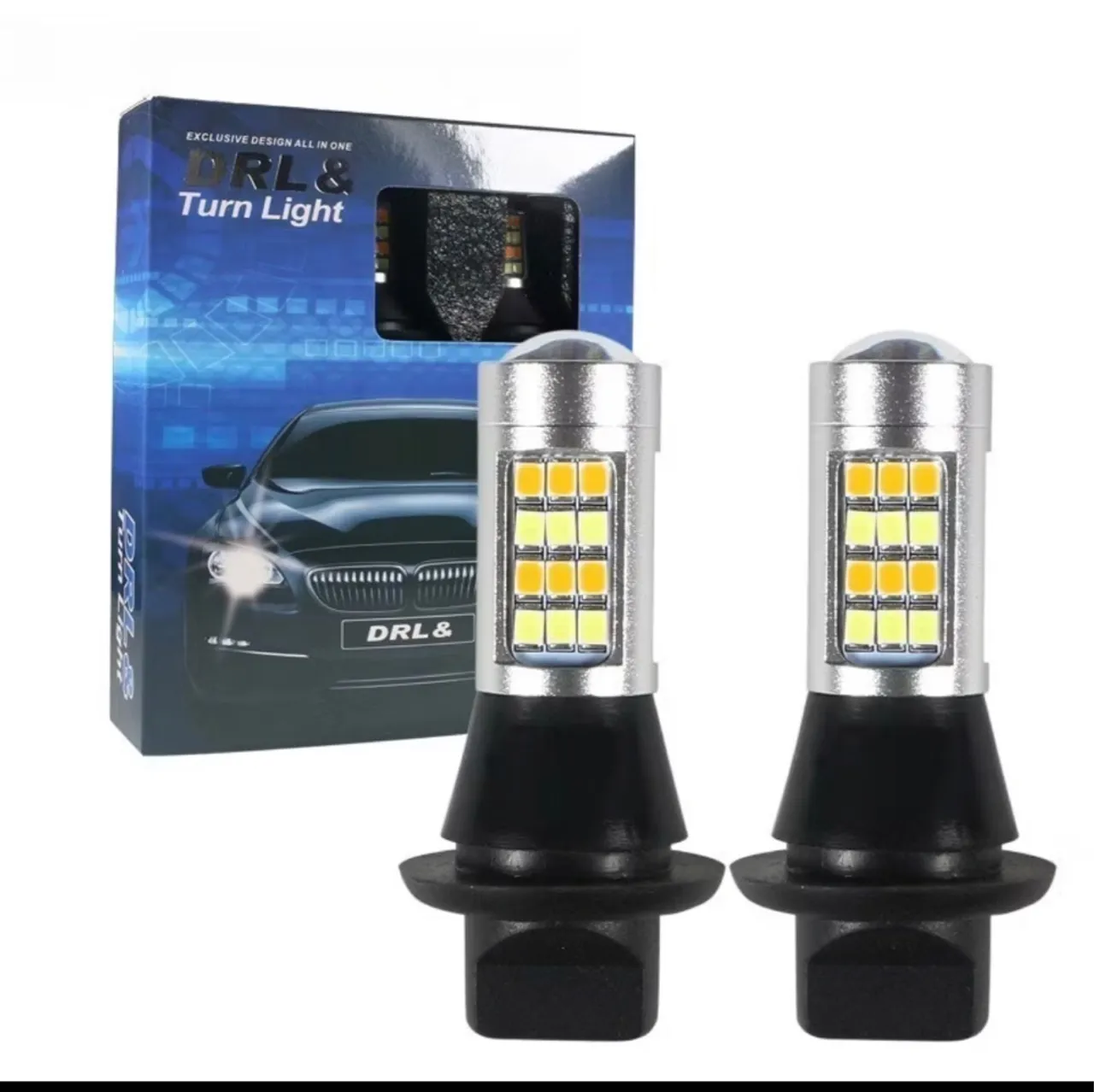 Kit Farol DRL e Seta LED para Carros - Design Exclusivo