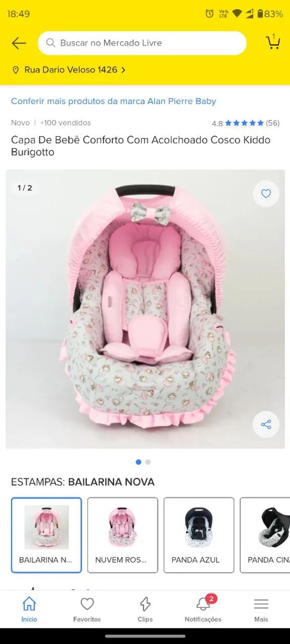 Bebê conforto Burigotto Touring X + Base - Foto 6