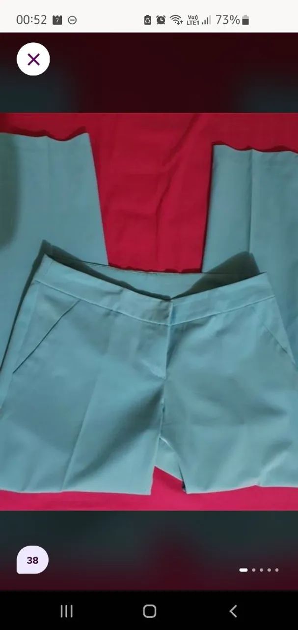 Calça social feminina azul