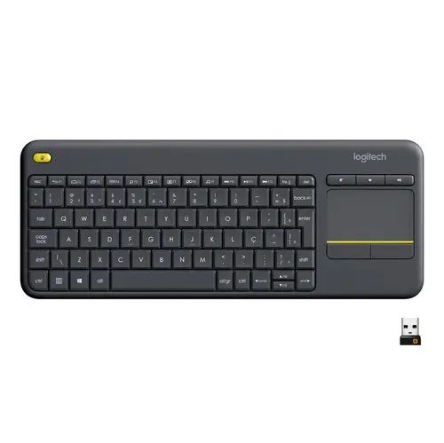 Teclado Sem Fio Logitech K400 Plus Com Touchpad P/ TV e PC Layout PT ABNT2