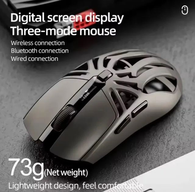 Mouse Gamer Rgb Sem Fio Smailwolf Rs8 Bluetooth E 2.4g Preto - Foto 2