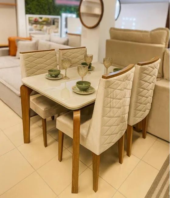 Lindas mesas em promoção!! Tampo com vidro 