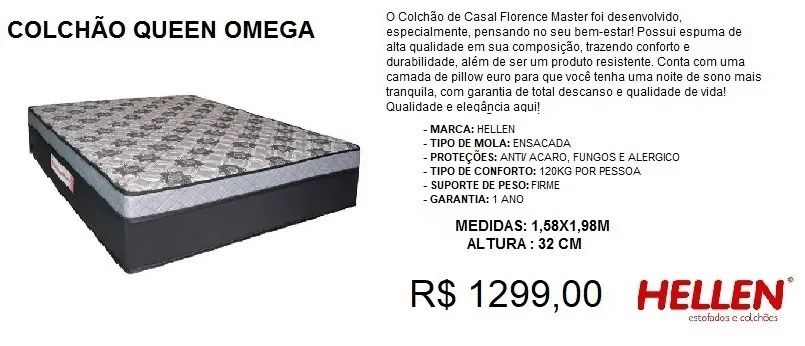 COLCHÃO QUEEN MOLAS ENSACADAS 32CM ALTURA, A PRONTA-ENTREGA 