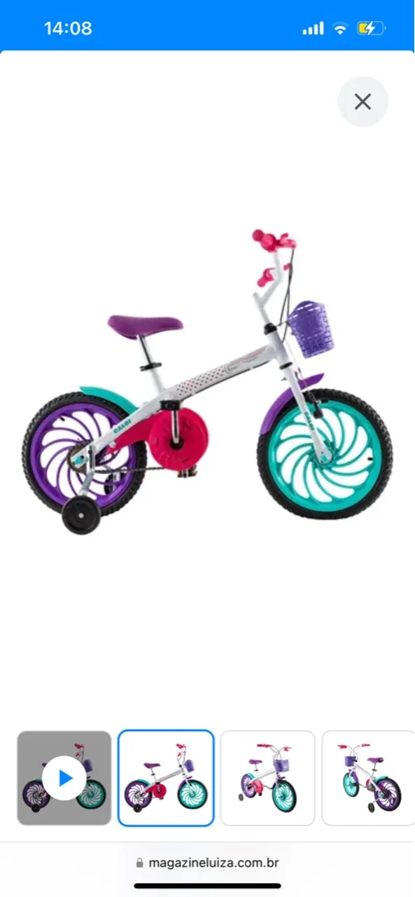 Bicicleta Infantil Caloi Aro 16