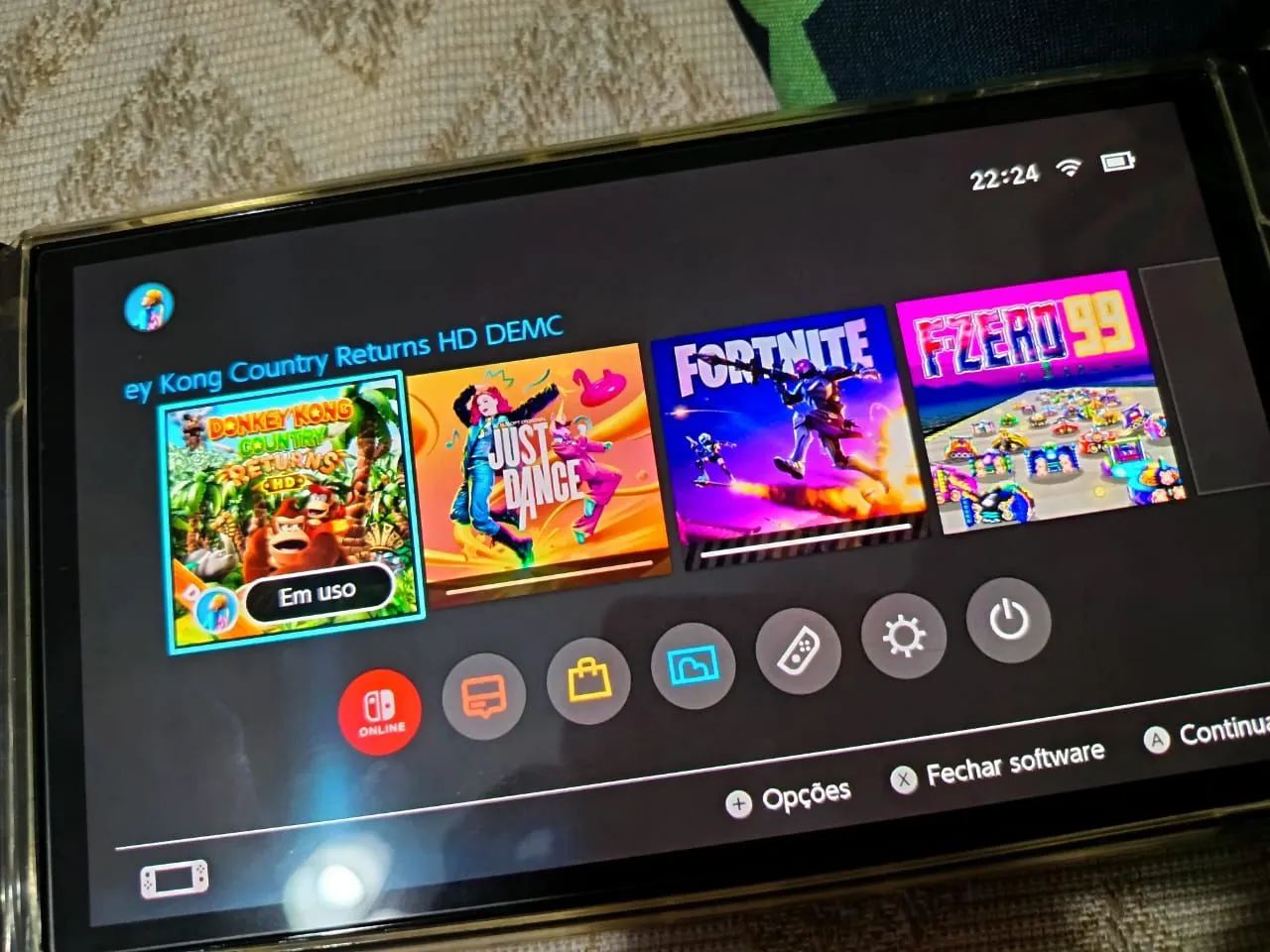 nintendo sw oled 500gb desbloq + 2 controles64315487761537123