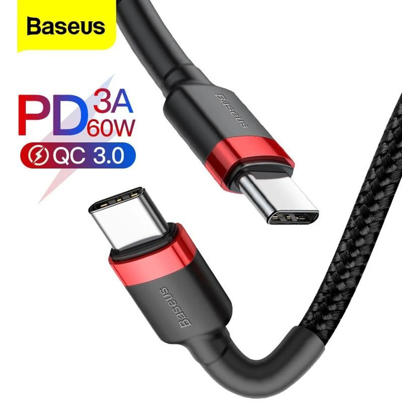 Cabo USB-C para Celular Baseus - PD 3.0 60W - Novo