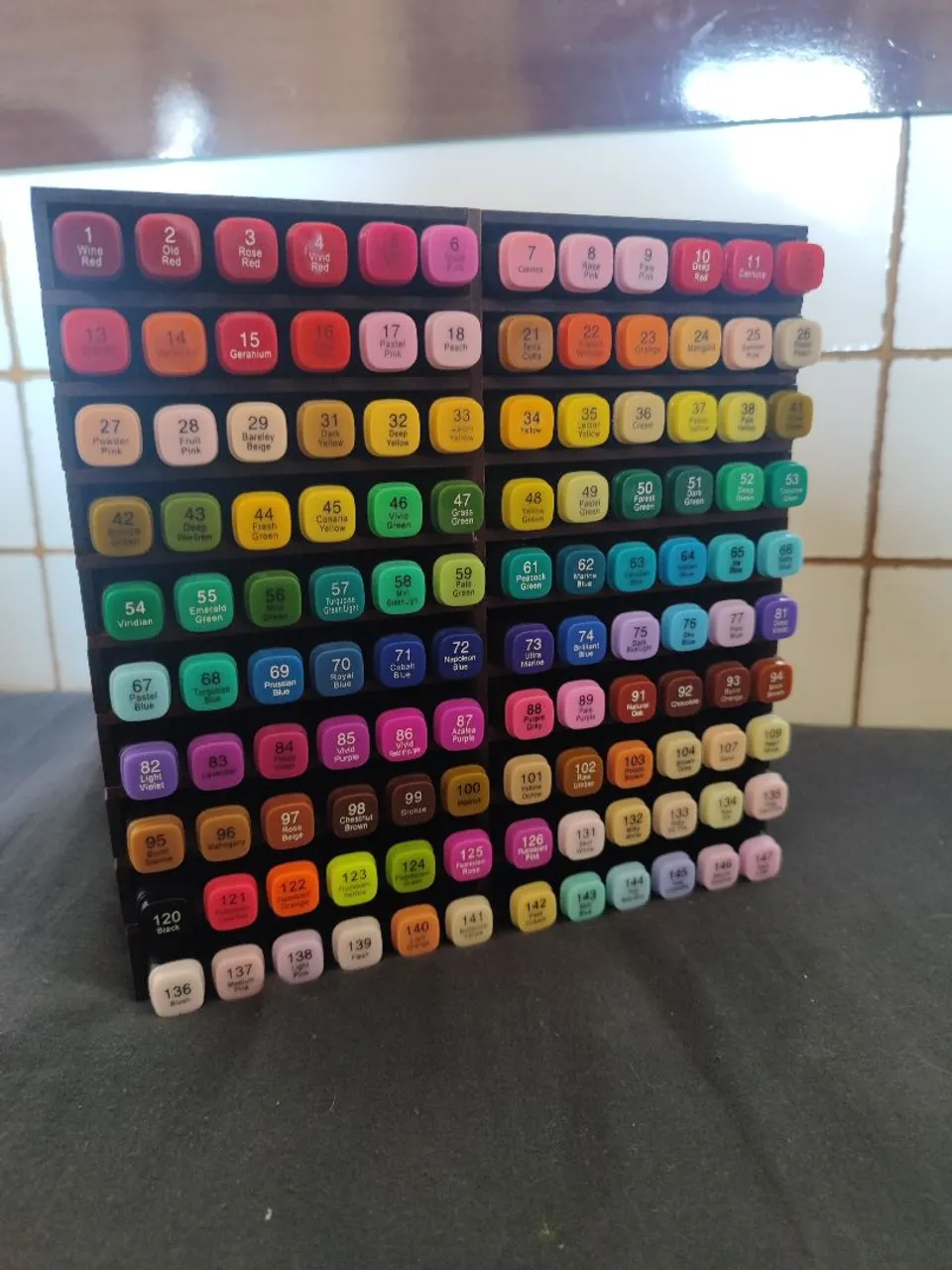 Suporte organizador para canetas touch