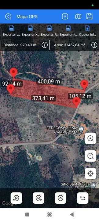 Terreno 37.467,64 m² em Fedegosso, Lima - Campos, MA