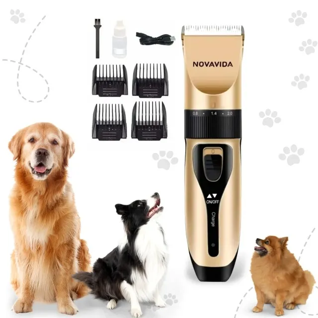 Cortadora Maquina De Tosa Cachorro Recarregável Para Pets Sem Fio