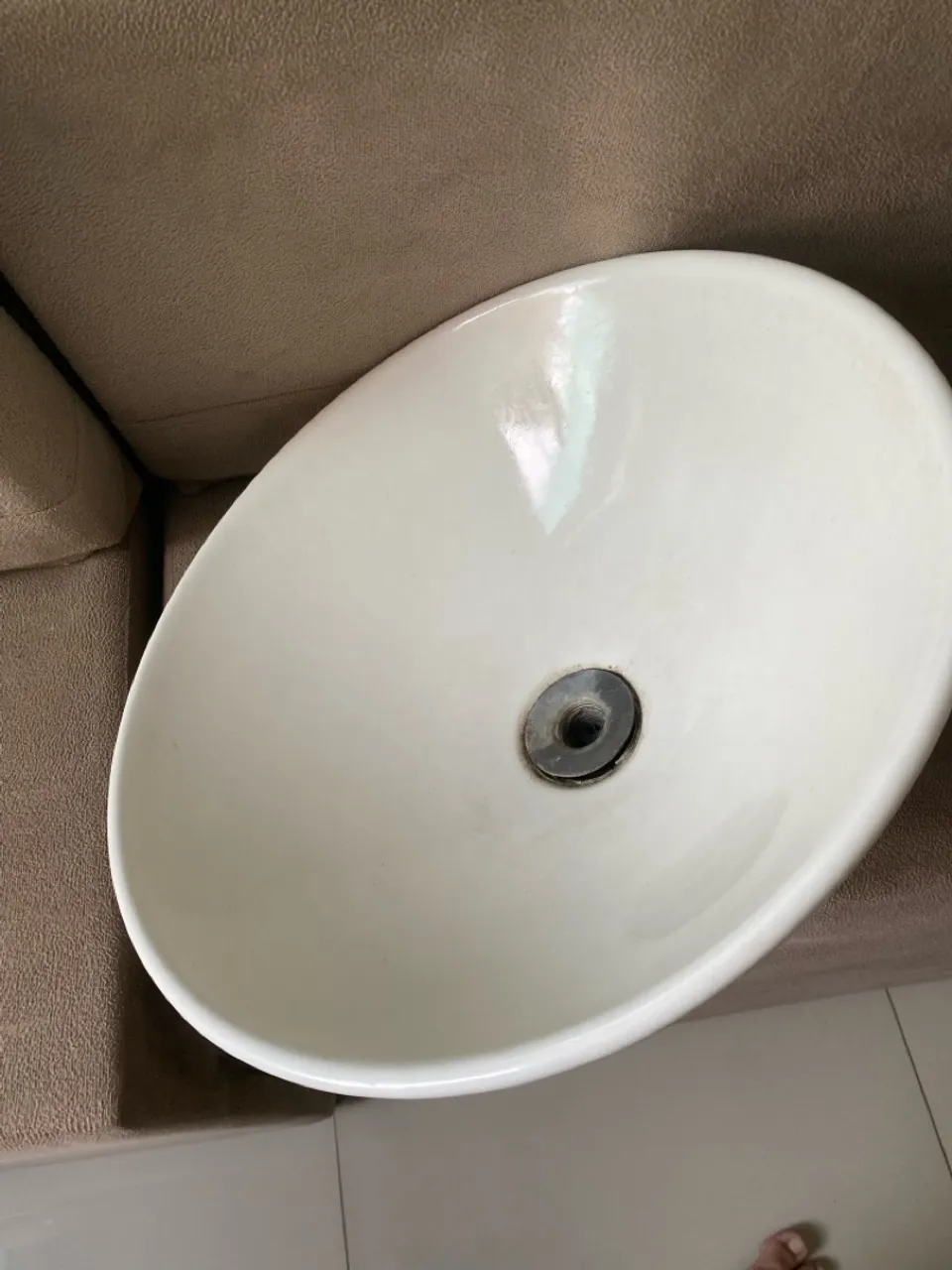Cuba de Apoio Oval para Banheiro