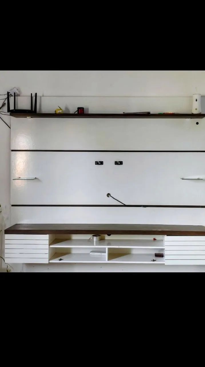 Painel branco com luz de led