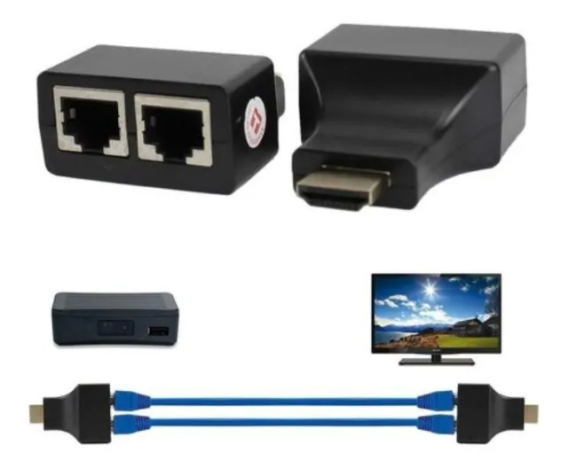 Extensão para hdmi 30 metros via cabo de rede RJ45