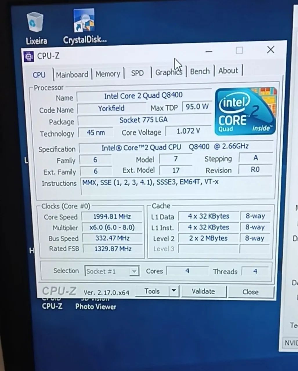 Intel Core 2 Quad Q8400 + Cooler DeepCool LGA775 - Foto 4