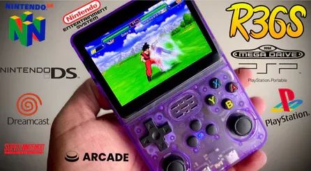 R36S Retro console portatil 64 gb video game super nintendo, mega drive, n64, ps1 etc 