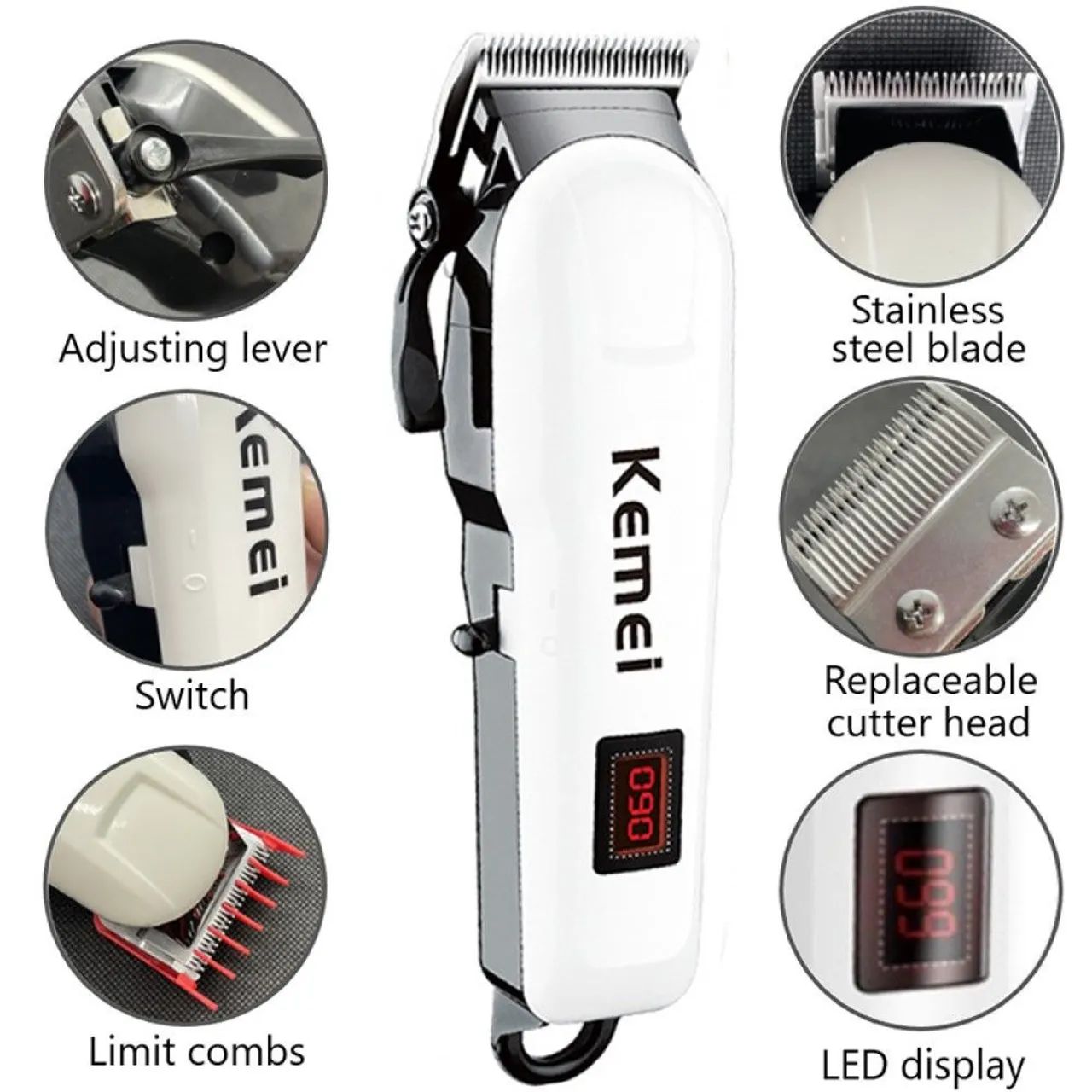 Máquina de Corte Profissional Kemei KM-803A - Foto 2