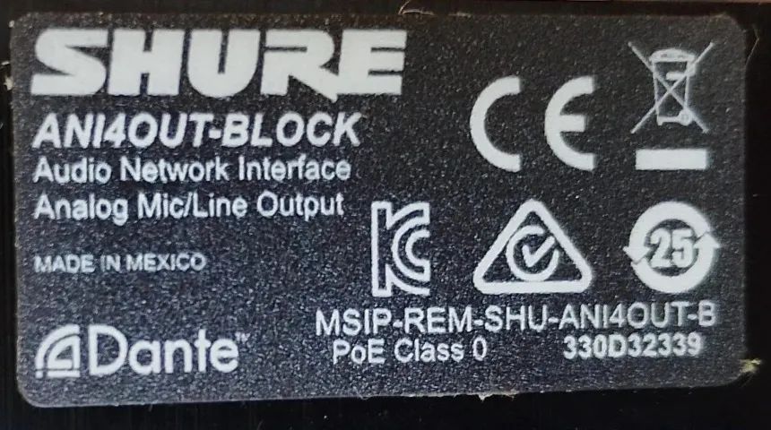 Interface De Áudio Shure Ani4out-block Para Rede  - Foto 2