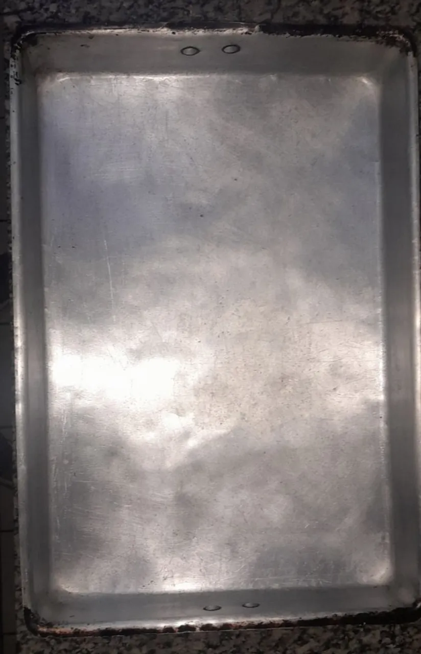 Conjunto com 4 TABULEIROS INDUSTRIAIS 60x40x9cm (Número 7) em ALUMÍNIO - ÓTIMO ESTADO