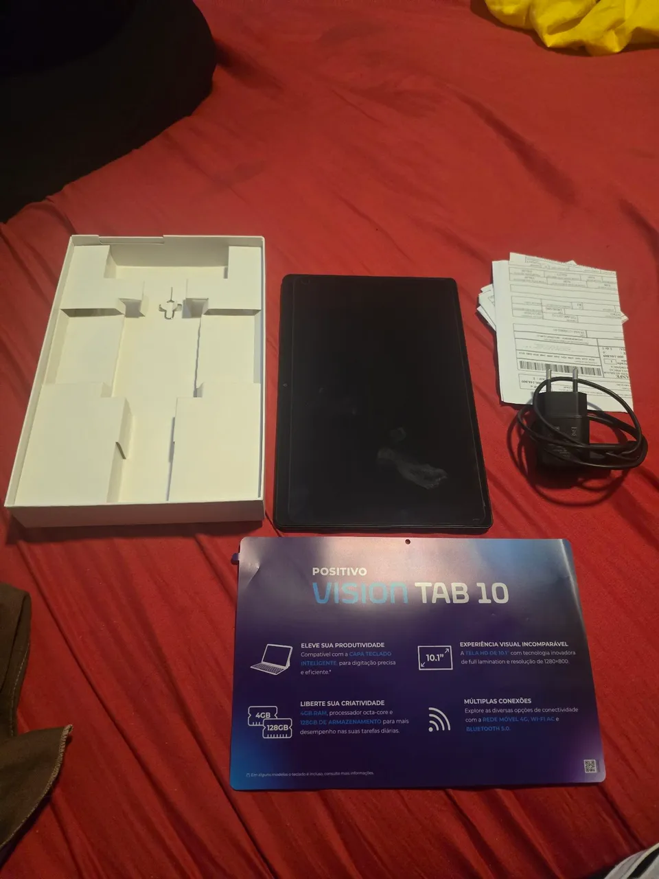 Tablet vision tab 10 128g novo com garantia comprado em 18.12.2024 vai com película e capa