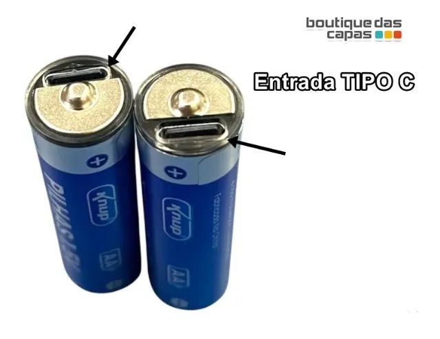 Pilhas Recarregável AA2 Knup Com Cabo Tipo C  - Foto 2