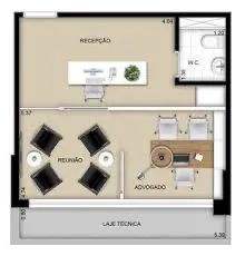 Alugo excelente sala Edf LED OFFICE  - Foto 5