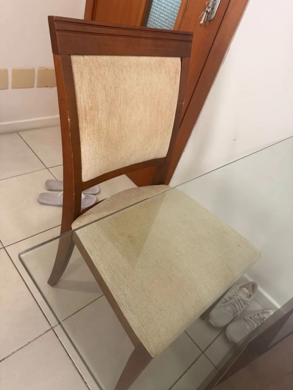 Mesa de Jantar de Vidro com 4 Cadeiras LAR SHOPPING  - Foto 2