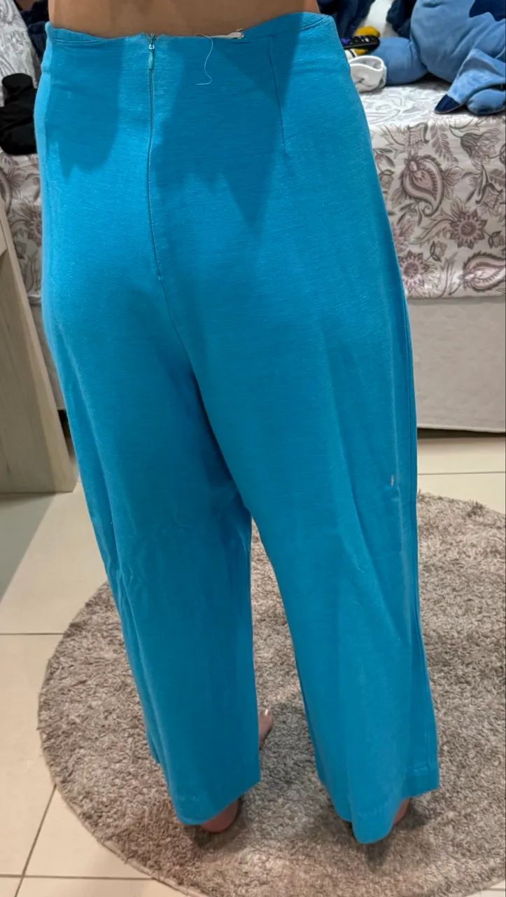 Calça alfaiataria azul  - Foto 3